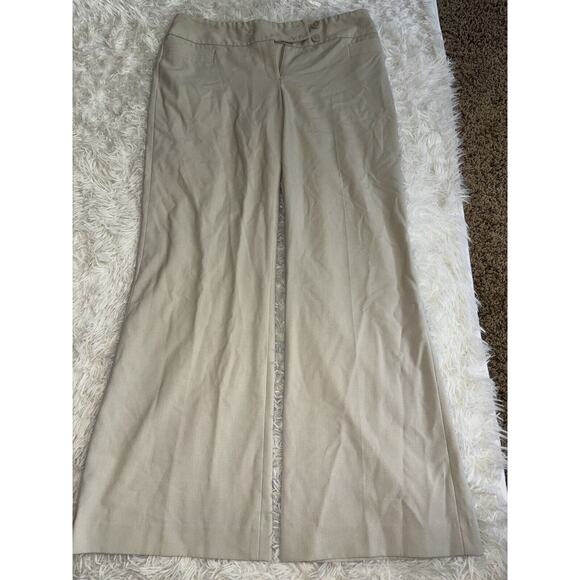 Rafaella Women’s Sz. 12 Khaki Wide Leg Dress Pants. Pretty, Comfortable - Picture 1 of 11